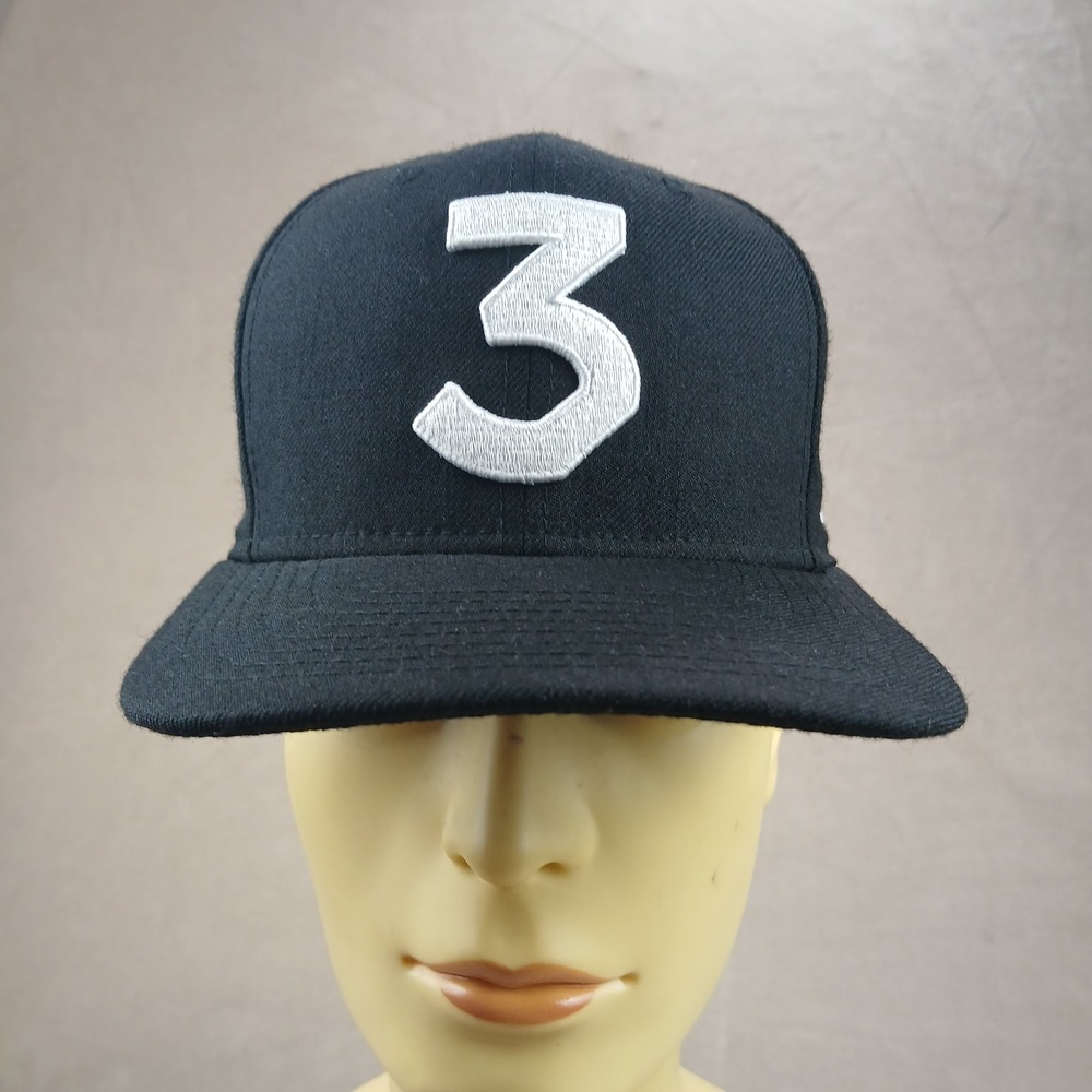New Era 3 Chance the Rapper Cap Black 100% Wool Embroidered Snapback